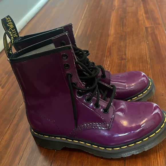 Dr. Martens Shoes - *Brand NEW* Purple Patent Leather Doc Martens Air Ware boots!!